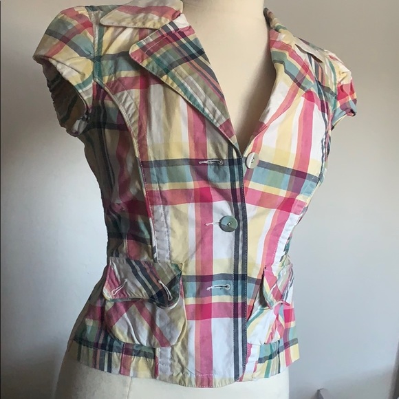 American Rag Striped Short Sleeve Top - Picture 1 of 6